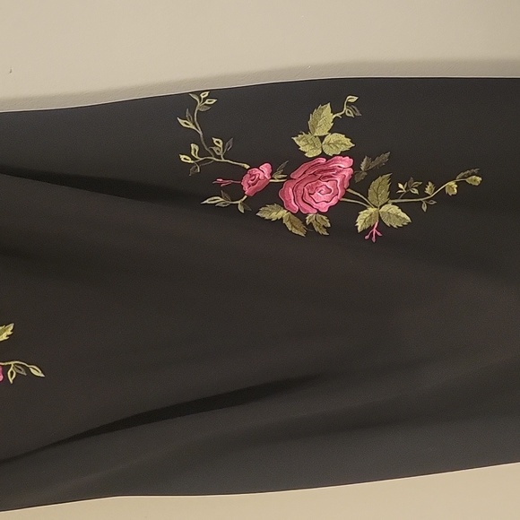 Formal Black Flowered Dress - Picture 3 of 5